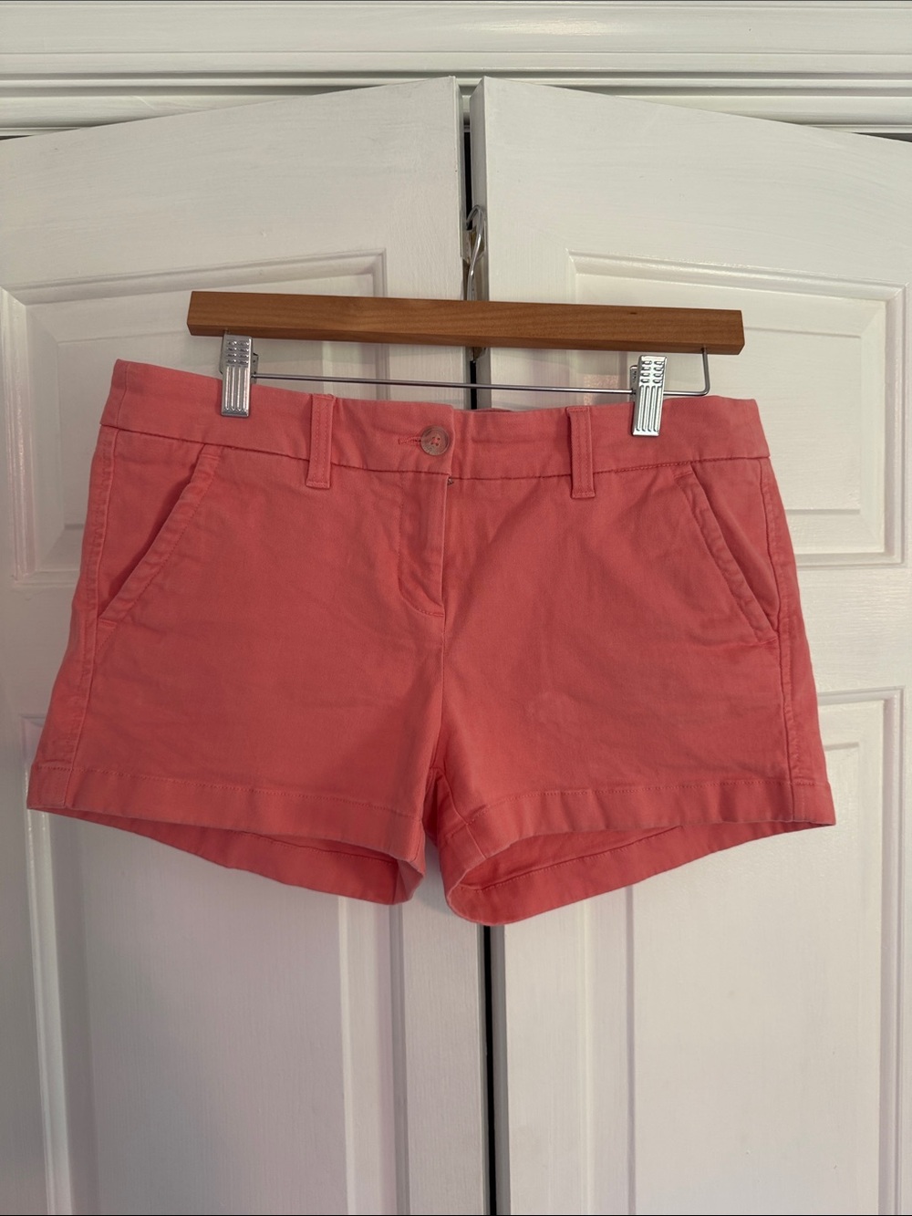 Southern Tide Coral Pink Cotton Bermuda Shorts
